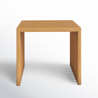 Knightly Teak Solid Wood Side Table by AllModern