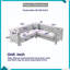 Canapé modulaire en coin en L en velours noir de 82 pouces avec canapé clouté 5 places Chesterfield-251267580