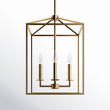 Ellis 4 - Light Dimmable Lantern Square / Rectangle Chandelier
