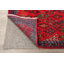 Tapis de couloir en tapis décoratif laine rouge 3 pi 7 po x 7 pi 2 po one-of-a-kind noué à la main