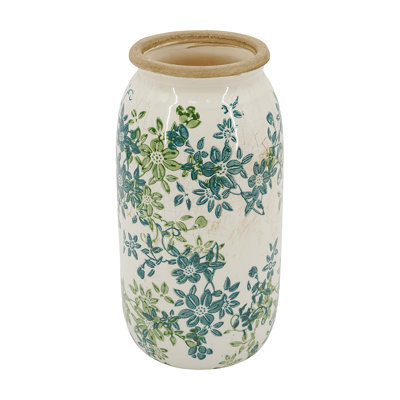 D5.1X9.8"  Floral Cylinder Vase
