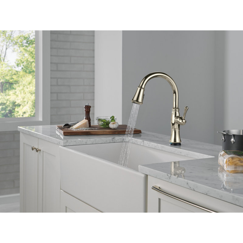 Cassidy Touch2O Kitchen Sink Faucet with Touchless Technology, Lumicoat  Polished Nickel