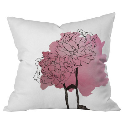 Peonies Outdoor Throw Pillow