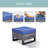 Kreda 7-Piece 8-Person Powder Coated Steel Outdoor Seating Group-958037136-958037151