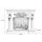 White Solid Wood Freestanding Fireplace