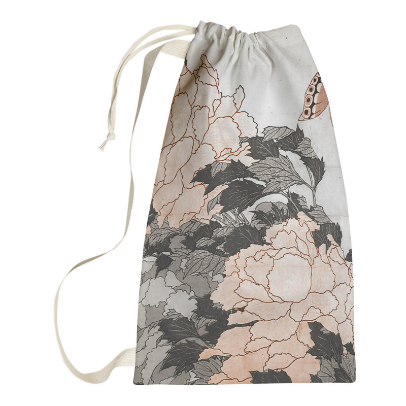 Sac à linge Hague, Grand (H 76,5 po x l 29,5 po x 1,5 po), Orange et gris