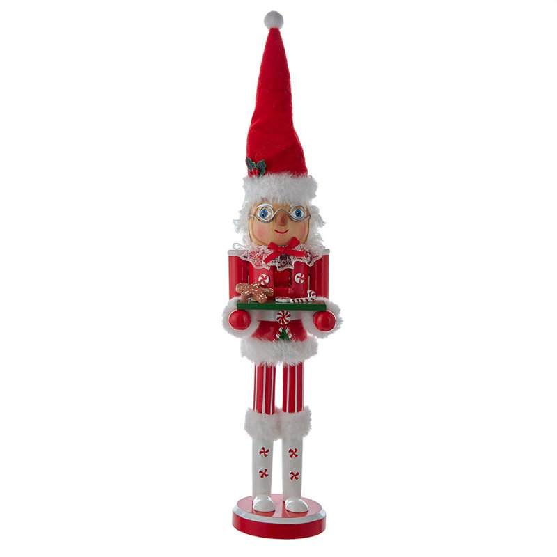 Kurt Adler Wooden Nutcrackers, Mrs. Claus, 15in