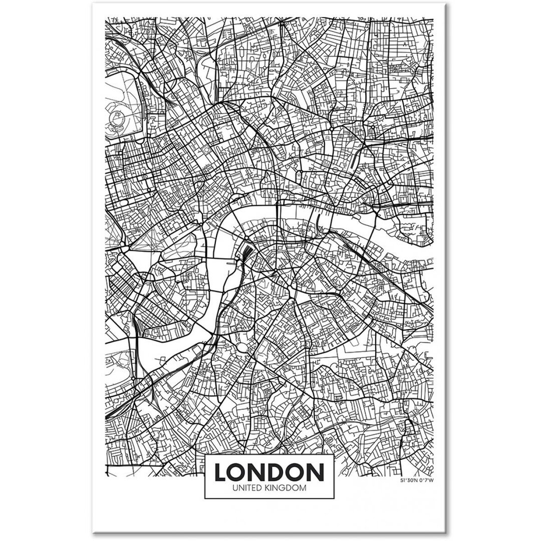 Leinwandbild Karte von London