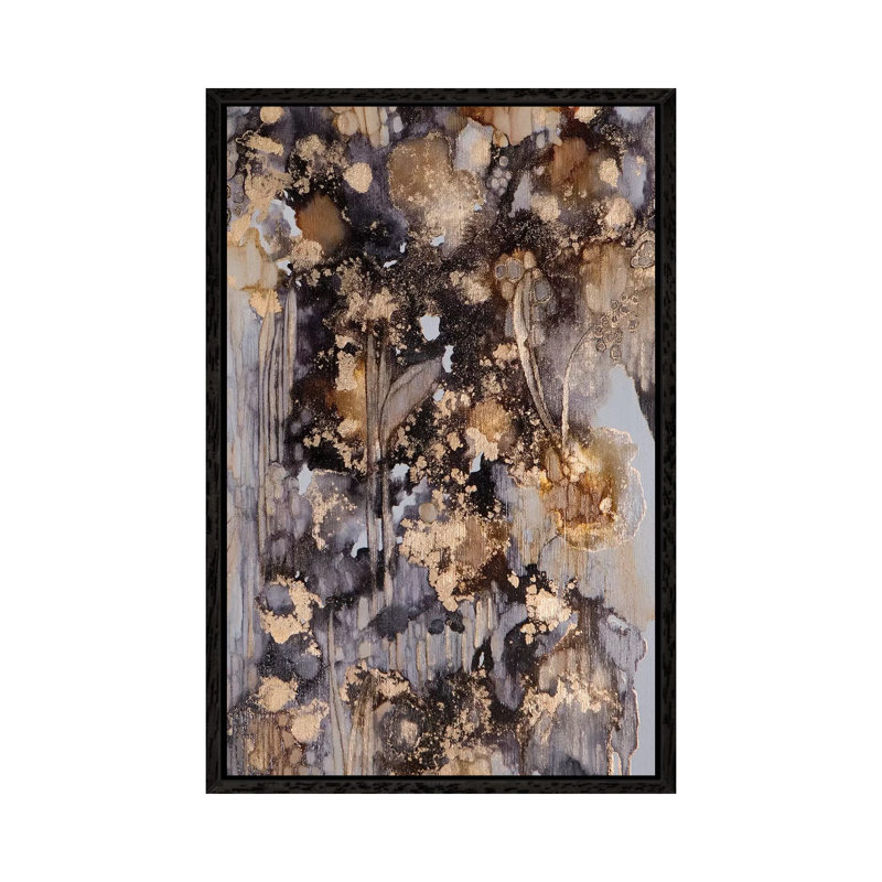 The Watcher II by Mishel Schwartz - Painting on Canvas, 66.04cm H x 45.72cm W x 3.81cm D, Black Floater Framed