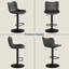 Barabo Swivel Upholstered Adjustable Height Counter Stool-640281126