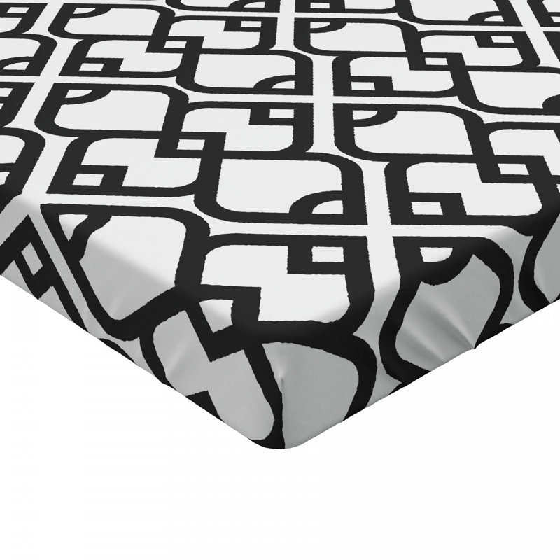 Microfiber Geometric Fitted Sheet, Twin XL Fitted Sheet