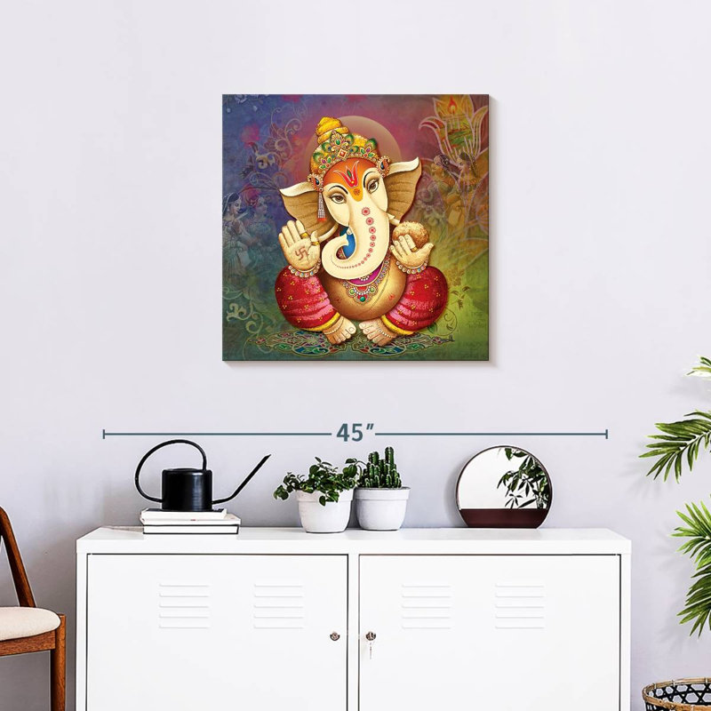 Javetta Blessings From Ganesh, 24" H x 24" W