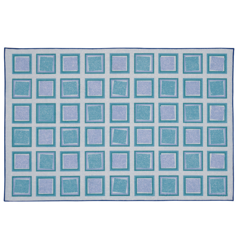 Tapis carré en nylon touffeté lavable Retro, Rectangle 3 pi x 4 pi 6 po