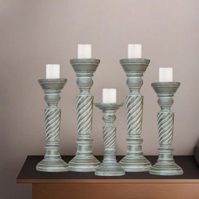 15'' H Wood Tabletop Pillar