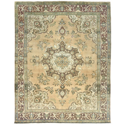 One-of-a-Kind Rectangle 9'9" x 12'5" Area Rug in Blue/Cream/Green