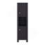 Armoire de salle de bain H 63,3 po, 2 portes, 6 tablettes, wengé noir - Salle de bain