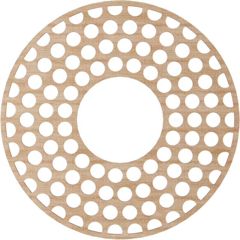 Médaillon de plafond en bois Fink, H 26 po x l 26 po x P 0,38 po, Aulne