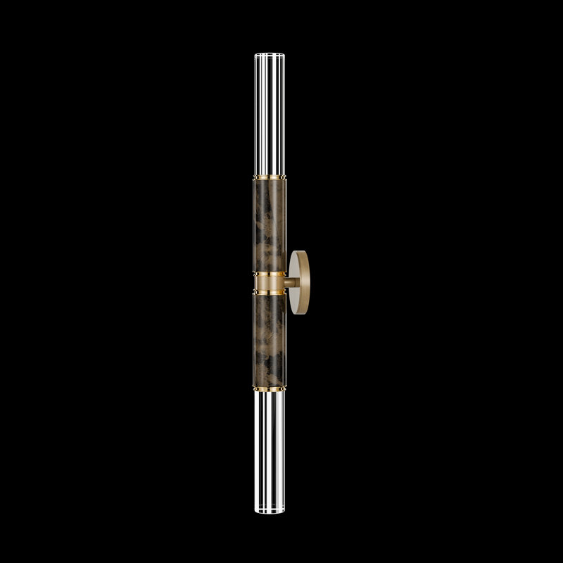 LED Wallchiere, Gold Leaf/Brass/Charcoal