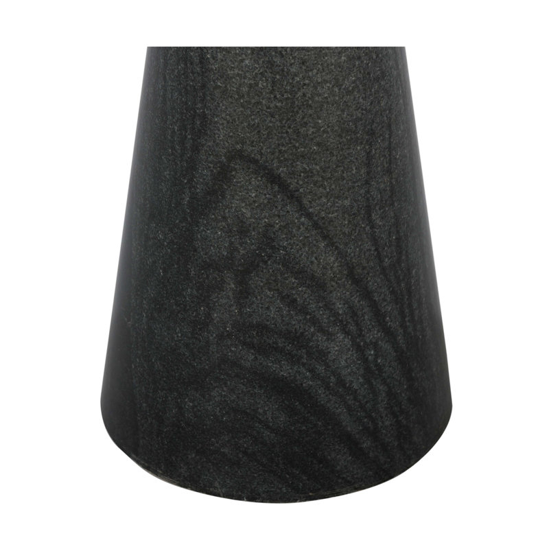 Manya Solid Wood Top End Table, Black