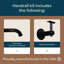 Industrial Aluminum 1.5 Inch Round Ada Complete Indoor/outdoor Straight Handrail Grab Bar Kit, Returns To Wall-103976741-103976746