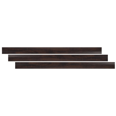 Moulure de finition en vinyle de luxe Midnight Walnut, 0,27 po d'épaisseur x 94 po de longueur x 1,77 po de largeur