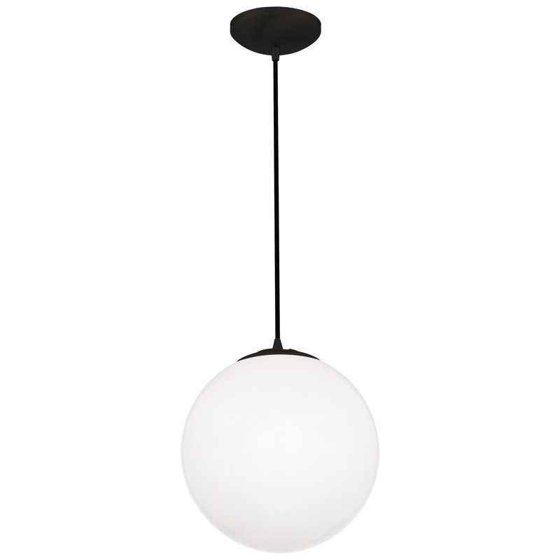 Luminaire suspendu sphère 1 lumière Arwa, Acier brossé, H 17 po x l 15,75 po x P 15,75 po