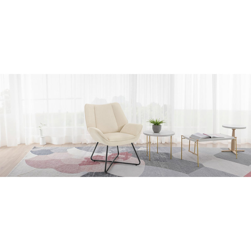 Upholstered Armchair, Beige