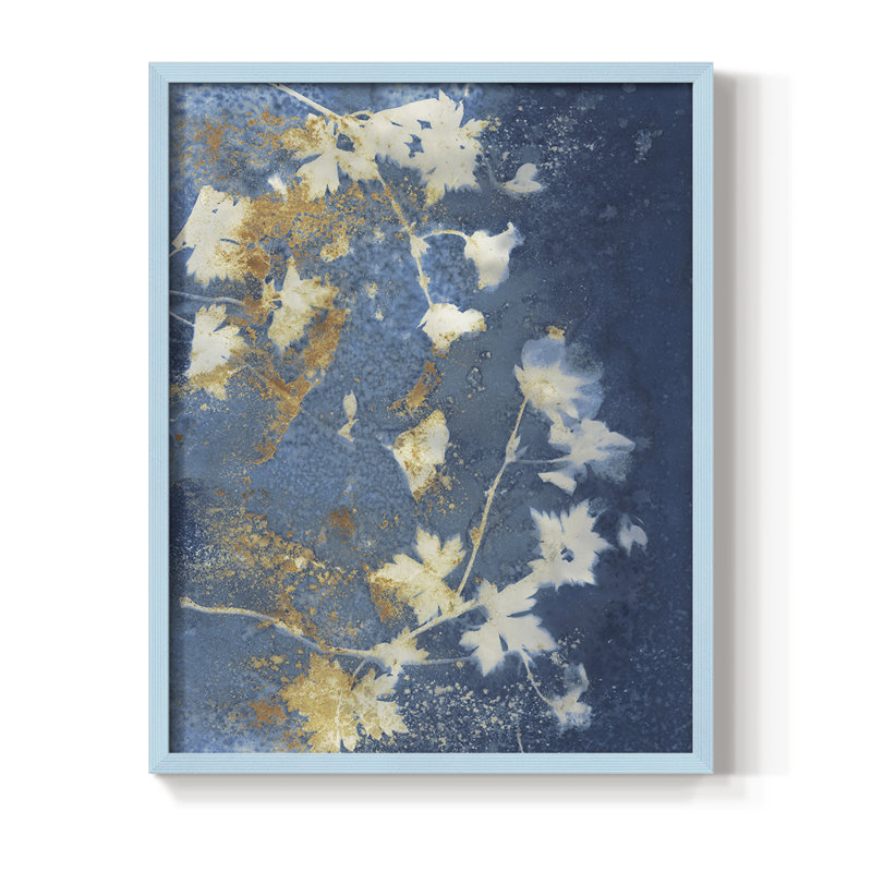 «Garden Glow I», reproduction encadrée - bois massif, Bleu, H 10 po x l 8 po