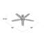 Ventilateur de plafond standard à 5 pales de 52 po avec chaîne de traction et ensemble d'éclairage inclus Newsome-56420828