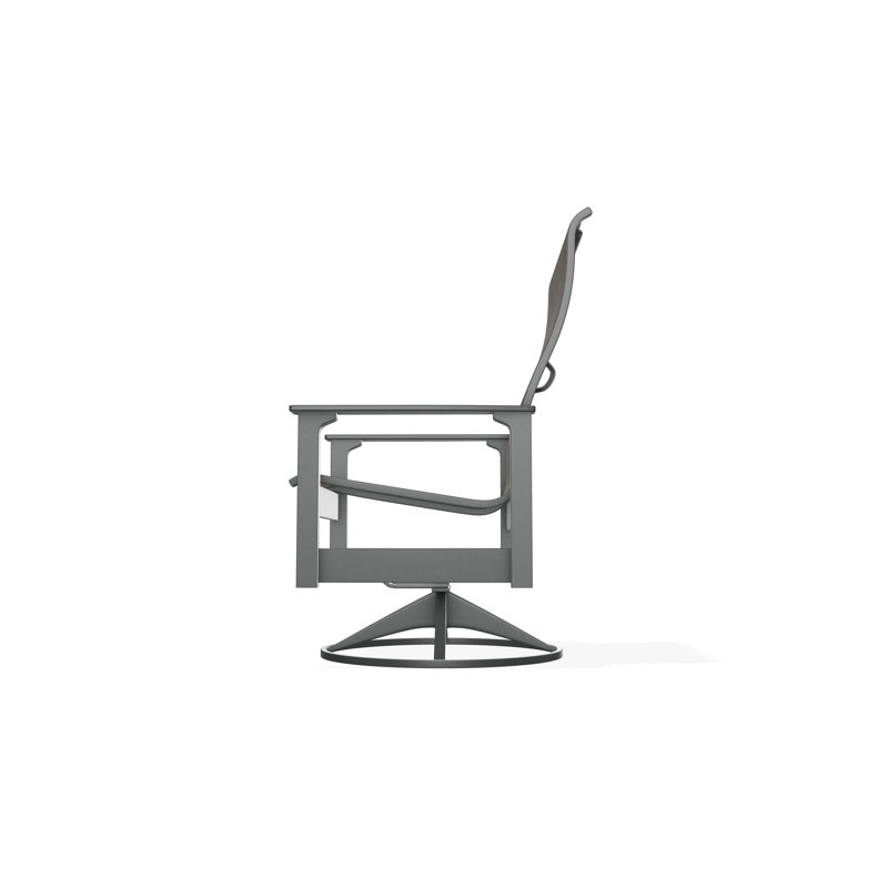 Leeward Polymer Outdoor Lounge Chair, James, Graphite