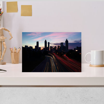 Downtown Atlanta Skyline from the Jackson Street Bridge Atlanta Georgia USA 1 Piece Wrapped Canvas Wall Art