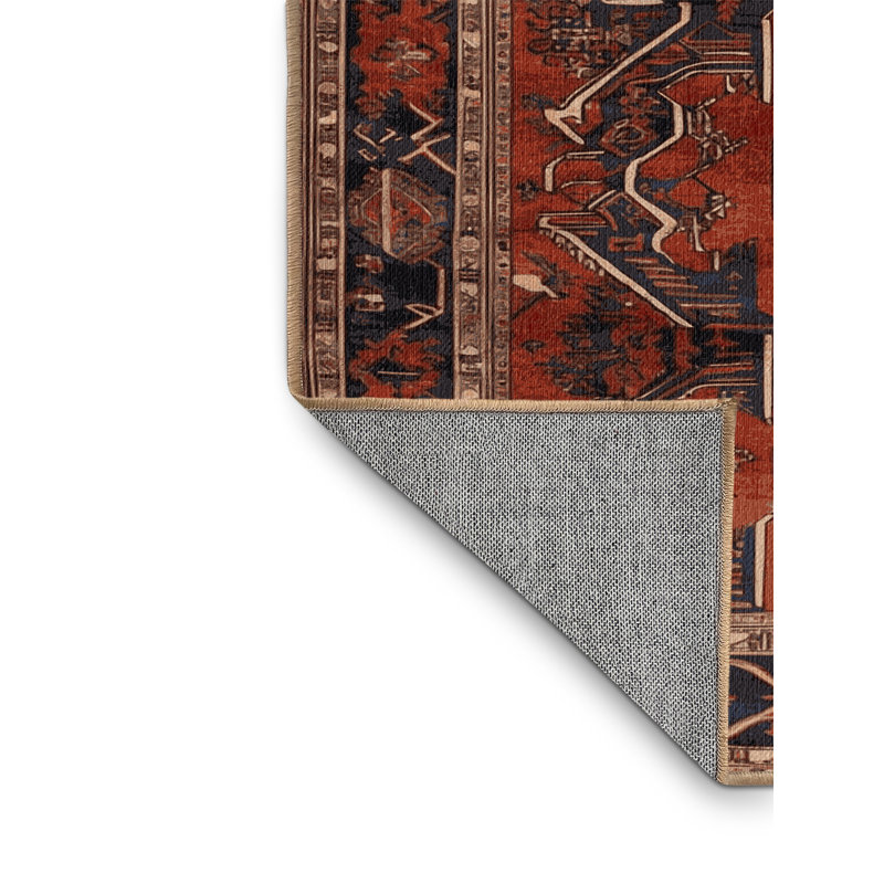 Tapis brun lavable à la machine, Carré 3 pi