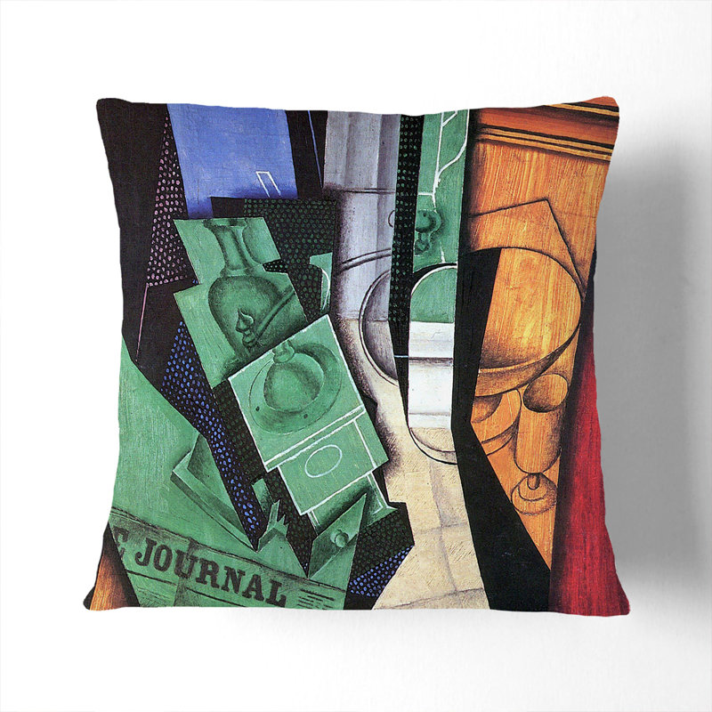 Breakfast Square Throw Cushion, Black, 55cm H x 55cm W x 20cm D