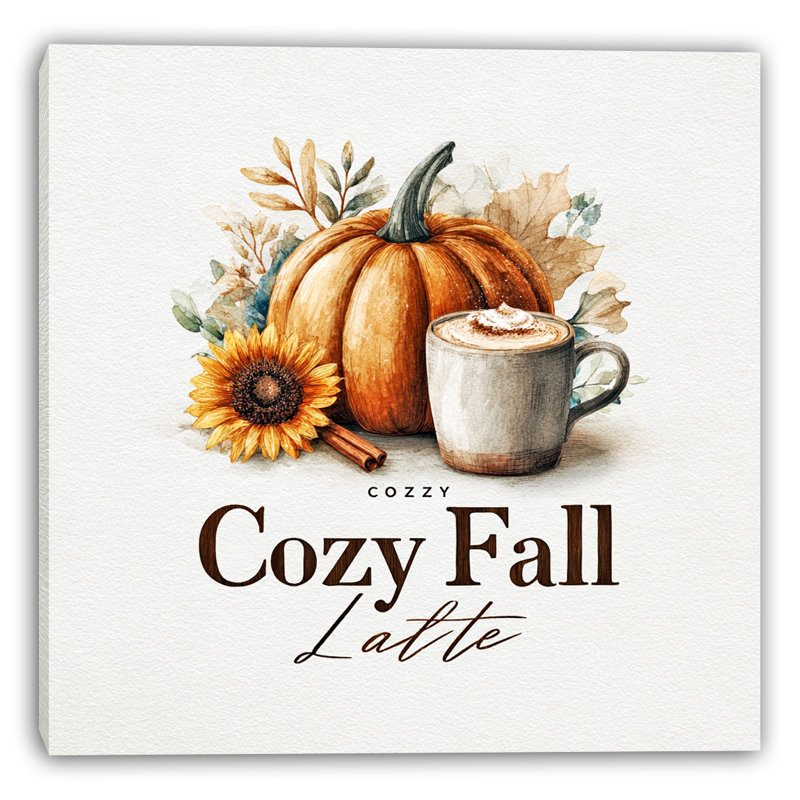 Art mural sur toile Cozy Autumn, H 20 po x l 20 po