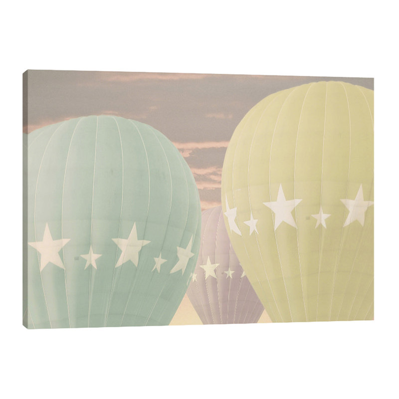 Vintage Nursery Balloons by Ashley Davis - Wrapped Canvas Print, 30cm H x 46cm W x 4cm D