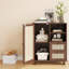 Armoire d'appoint en rotin avec tablettes réglables-85159873