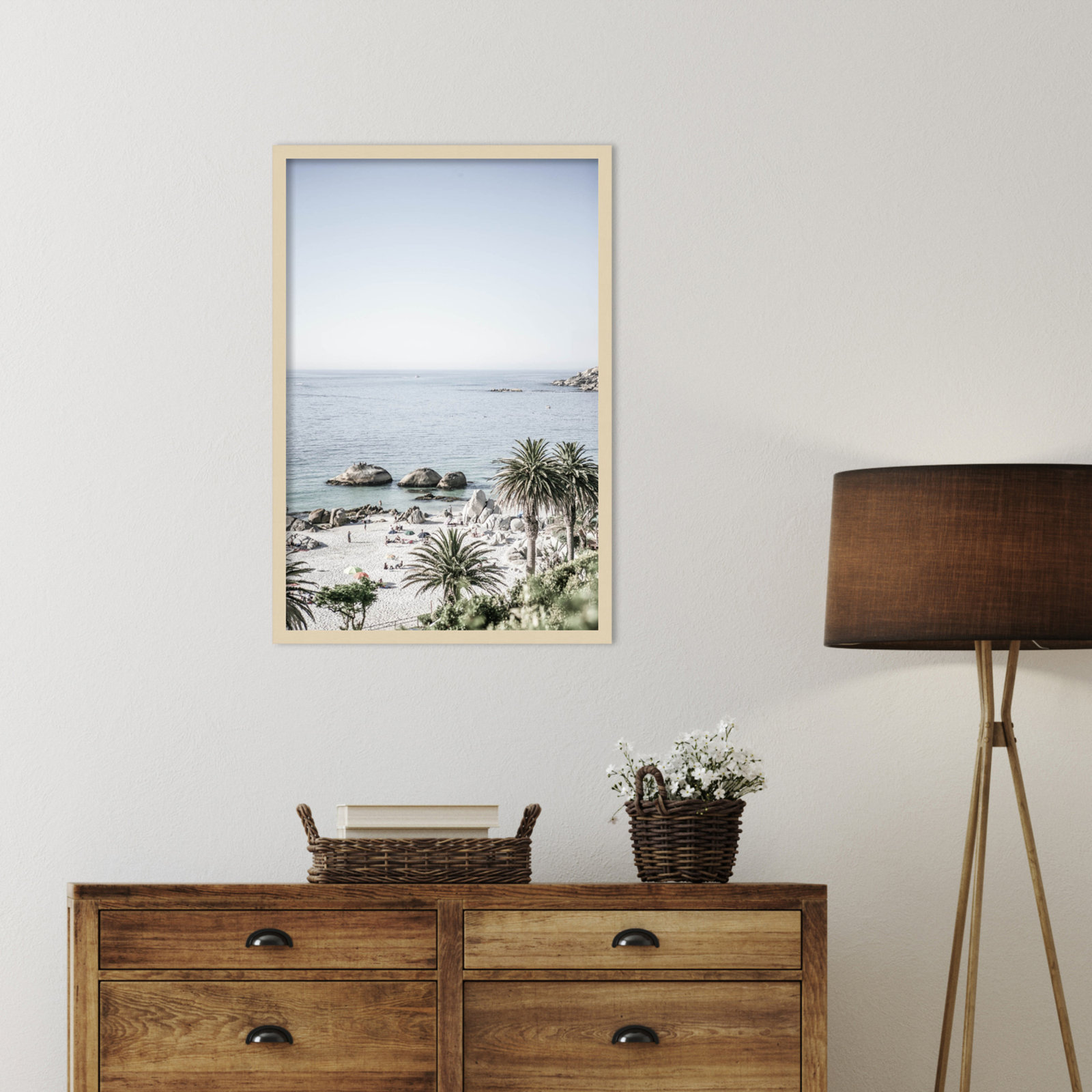 Pindall "Clifton Beach" Print, Brown, 33" H x 23" W