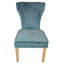Ensemble de salle à manger 9 pièces Logan avec 8 chaises Cleo en velours bleu sarcelle