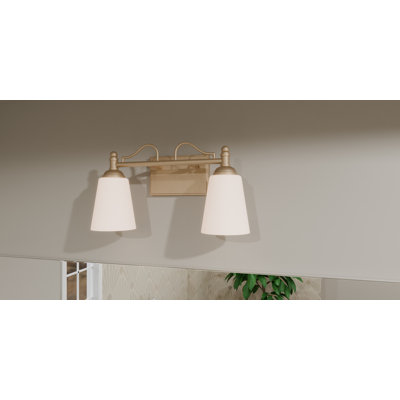 Josiah 2-Light Bronze Gold Bath Light