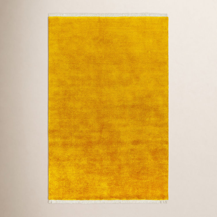 Clio Handmade Wool Yellow Rug