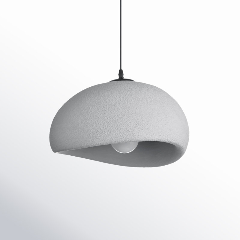 Prim 1 - Light Gray Single Pendant, 78" H x 11.81" W x 11.81" D