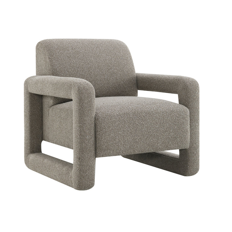 Gray Chenille Accent Chair