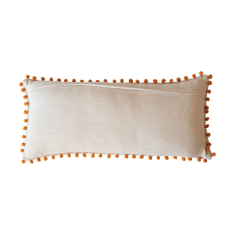Cotton Blend Lumbar Rectangular Throw Pillow Cover & Insert