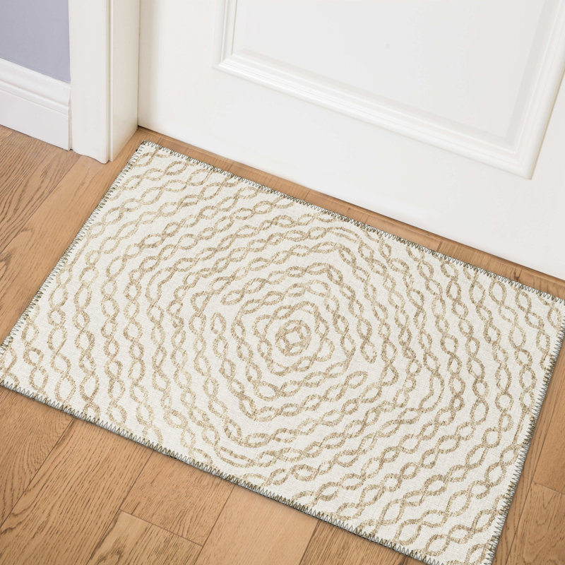 Araoluwa Chenille Washable Oriental Rug, Rectangle 3' x 5'