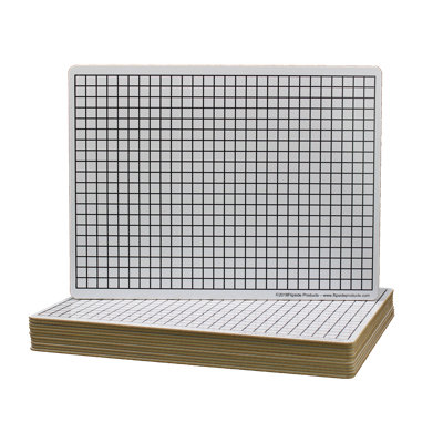 9 X 12 Two Sided 3/8" Squares Grid Board Bulk 12 Pack