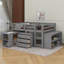 Lit mezzanine bas bas avec commode, tablettes et bureau, lit multifonctionnel-1805143838