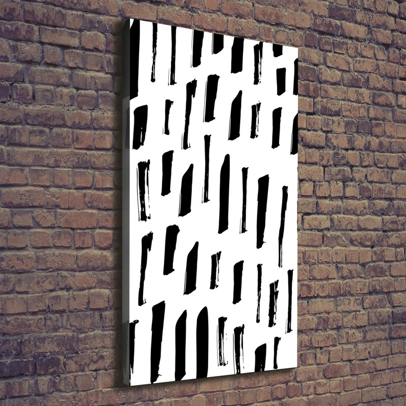 Black and White Spots 1 Piece Wrapped Canvas Wall Art