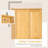 67" Pinewood Kitchen Pantry Storage Cabinet