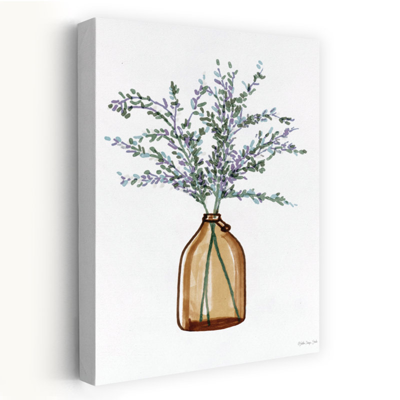 Art contemporain lavande Honeybloom Blossoms, H 36 po x l 24 po
