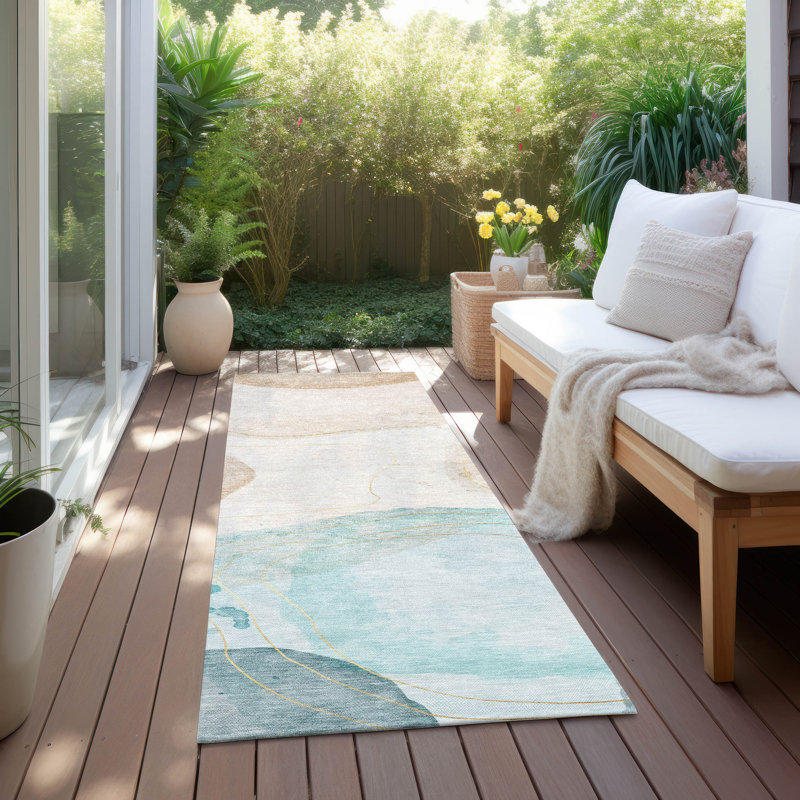 Altair Washable Abstract Indoor / Outdoor Rug, Runner 2'3" x 7'6"